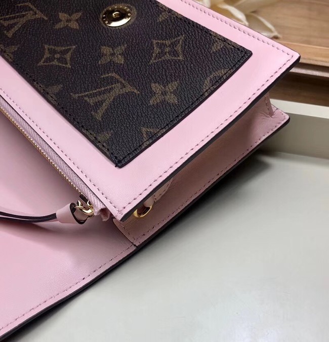 Louis Vuitton Monogram Canvas FLORE Chain Wallet M67405 pink