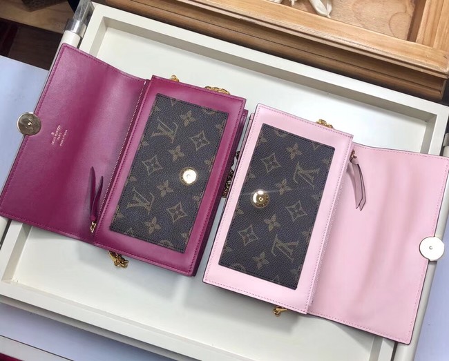 Louis Vuitton Monogram Canvas FLORE Chain Wallet M67405 pink
