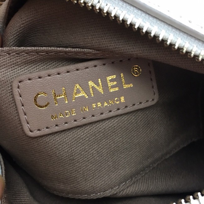 Chanel camera case Lambskin & Gold-Tone Metal AS0137 white