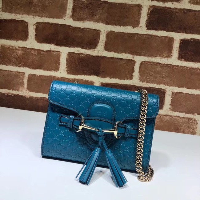 Gucci Mini leather bag 449636 blue