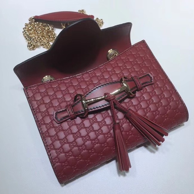 Gucci Mini leather bag 449636 red