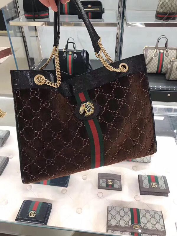 Gucci Rajah large tote 537219 Brown