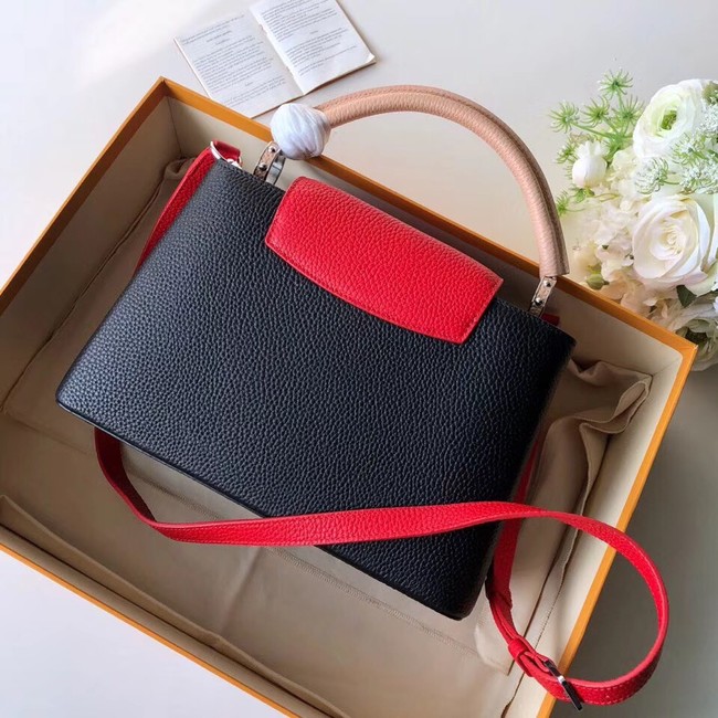 Louis Vuitton CAPUCINES PM M51814 black&pink&red