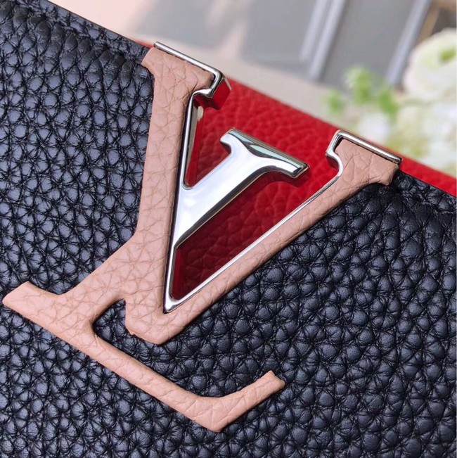 Louis Vuitton CAPUCINES PM M51814 black&pink&red