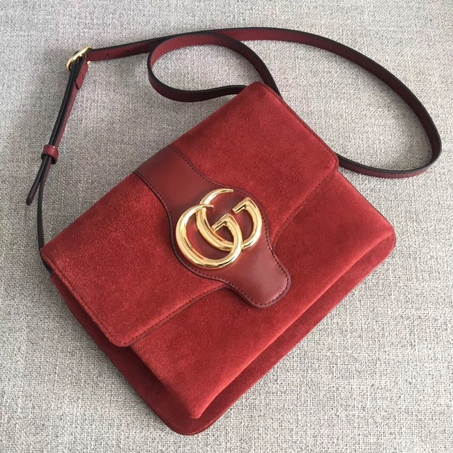 Gucci Arli medium shoulder bag 550126 Bordeaux suede