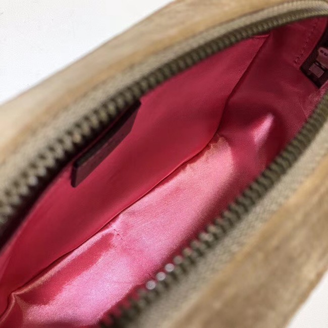 Gucci GG Marmont velvet small Shoulder Bag 448065 Khaki