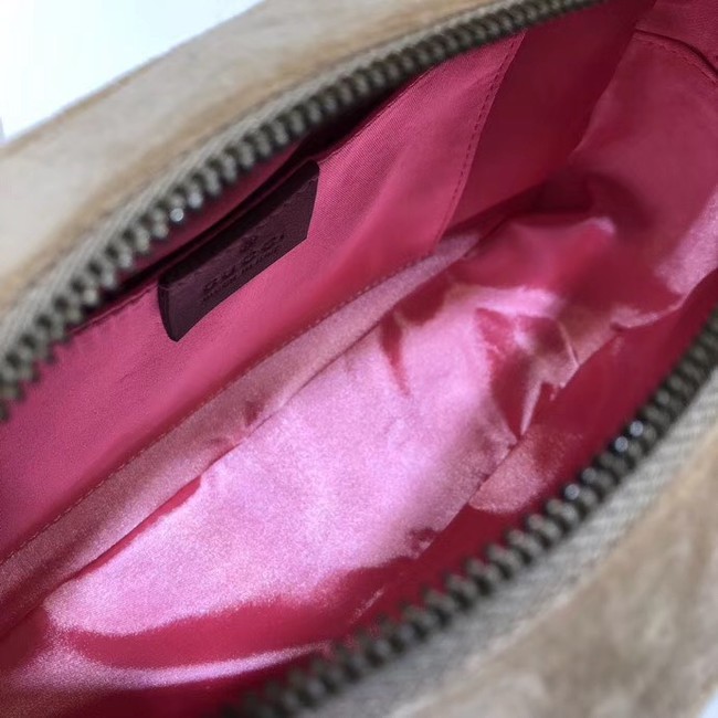 GucciGG Marmont velvet small shoulder bag 447632 Khaki