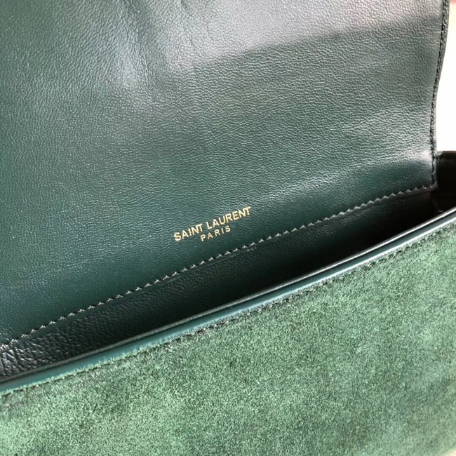 SAINT LAURENT Kate medium leather shoulder bag 539213 green