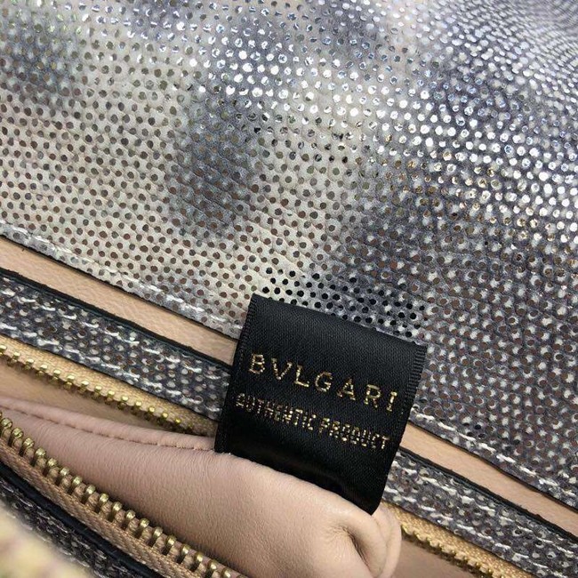 BVLGARI Serpenti Forever leather shoulder bag 35108 grey