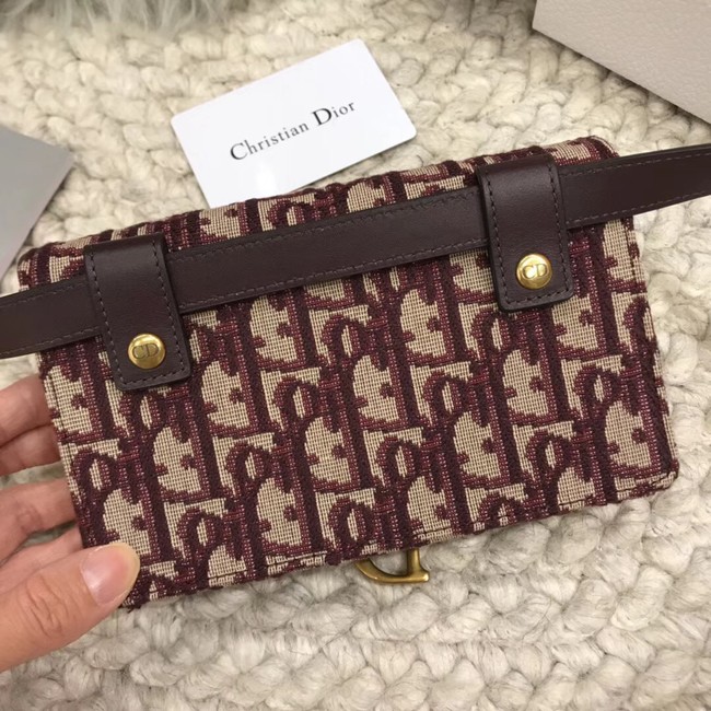 DIOR Oblique Belt Bag D26988 Wine