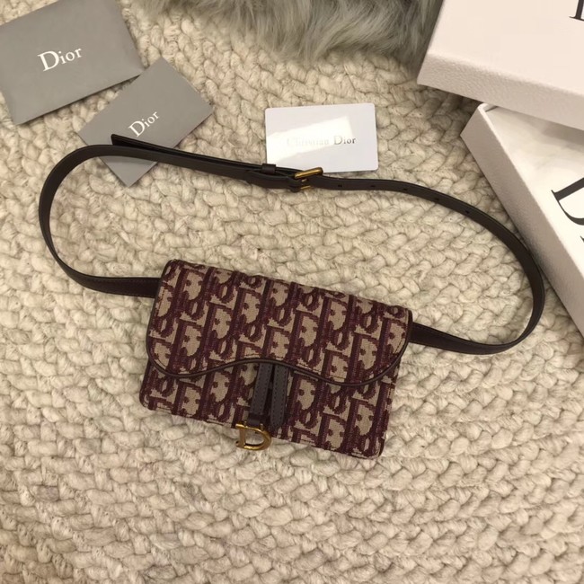 DIOR Oblique Belt Bag D26988 Wine