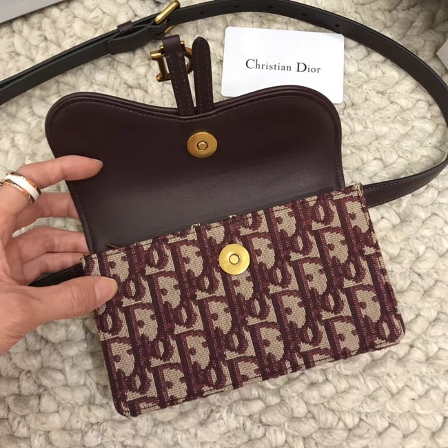 DIOR Oblique Belt Bag D26988 Wine