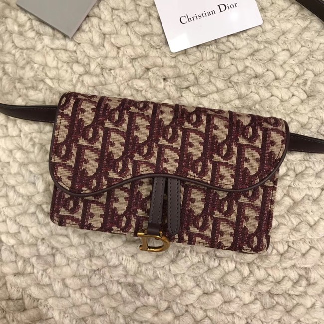 DIOR Oblique Belt Bag D26988 Wine