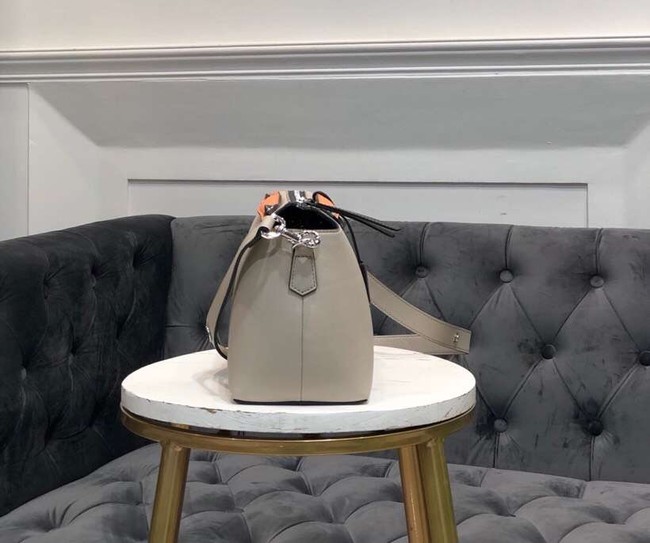 FENDI BY THE WAY REGULAR Small multicoloured leather Boston bag 8BL1245 cream&orange