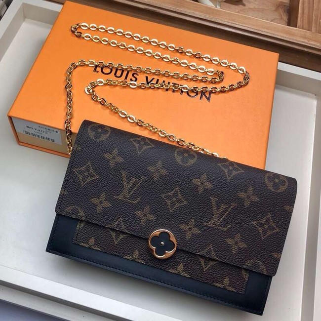 Louis Vuitton Monogram Canvas FLORE Chain Wallet M67404 black