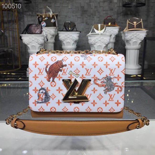 Louis Vuitton TWIST MM M50282 white&orange