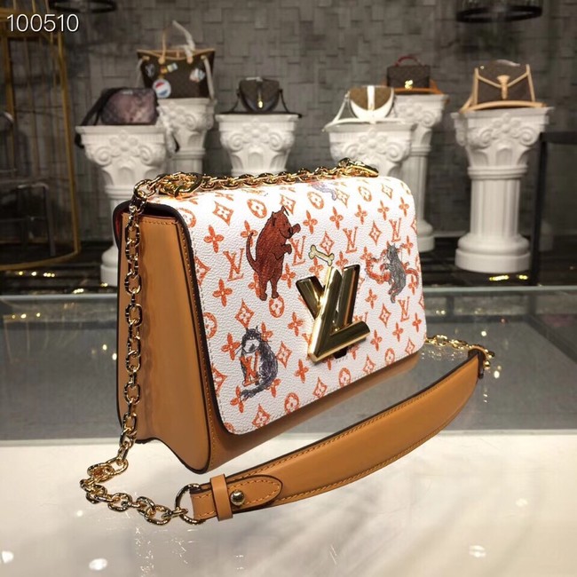 Louis Vuitton TWIST MM M50282 white&orange