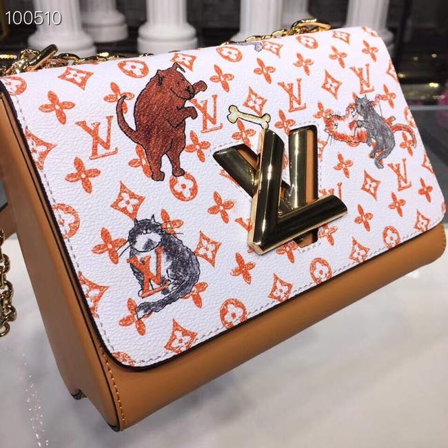 Louis Vuitton TWIST MM M50282 white&orange