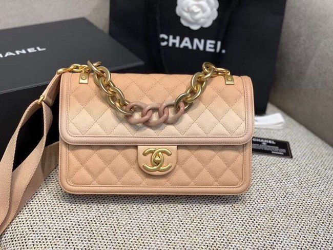 Chanel flap bag AS0062 apricot