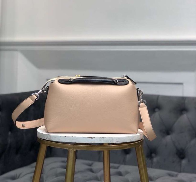 FENDI BY THE WAY REGULAR Small multicoloured leather Boston bag 8BL1245 cream&black