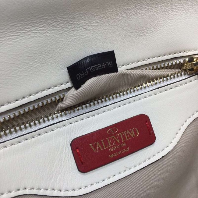 VALENTINO Candy Rockstud quilted leather shoulder bag 6019 black&white&blue