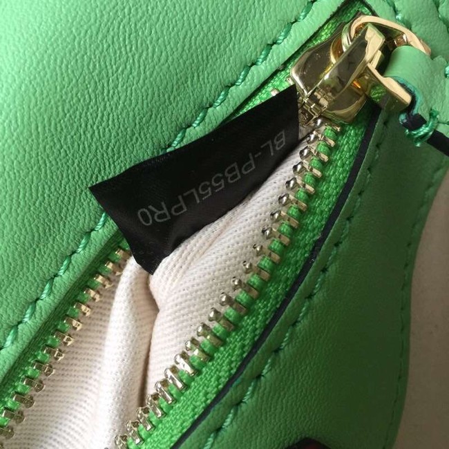 VALENTINO Candy Rockstud quilted leather shoulder bag 6019 green&blue