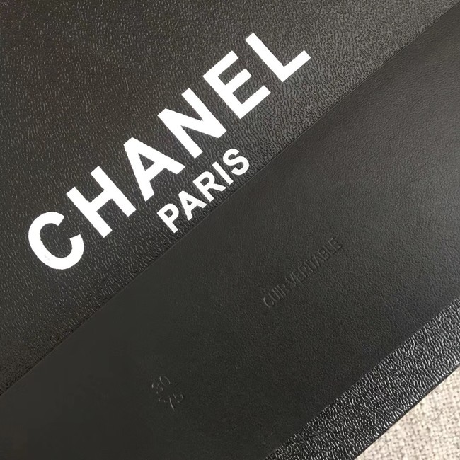 Chanel Wide leather belt with 53 mm CC4265 black