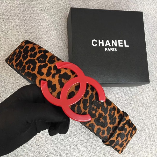 Chanel Wide leather belt with 53 mm CC4265 red