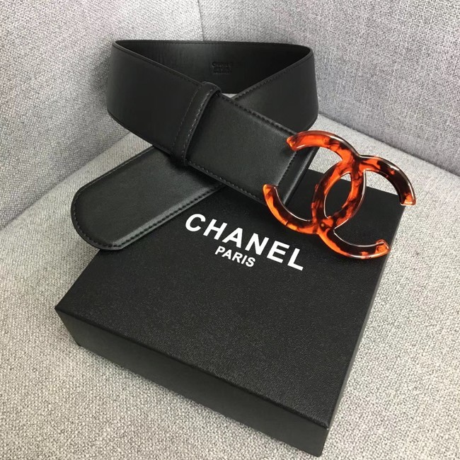 Chanel Wide leather belt with 53 mm CC4266 black