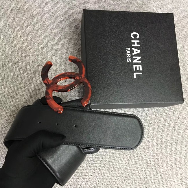 Chanel Wide leather belt with 53 mm CC4266 black