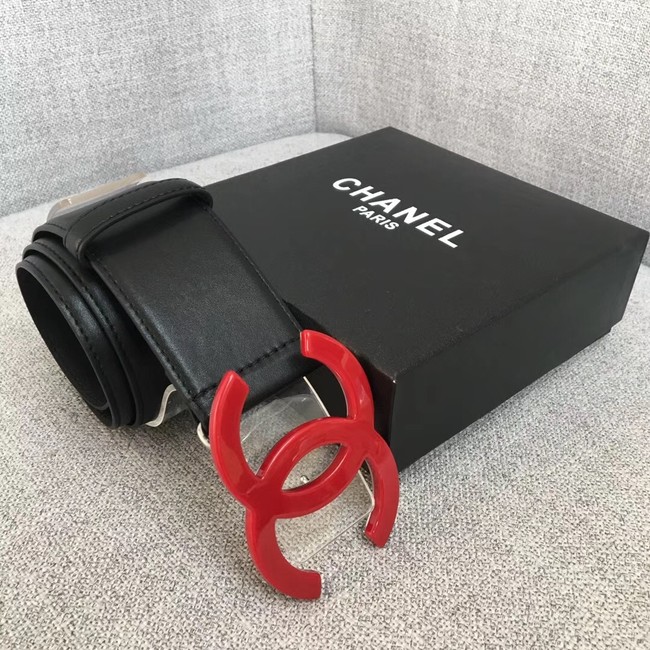 Chanel Wide leather belt with 53 mm CC4267 black