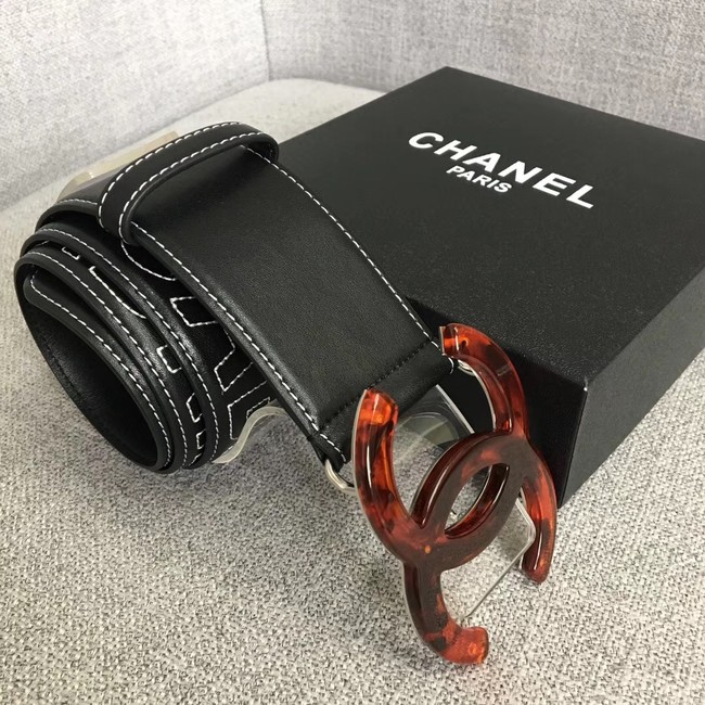 Chanel Wide leather belt with 53 mm CC4268 black