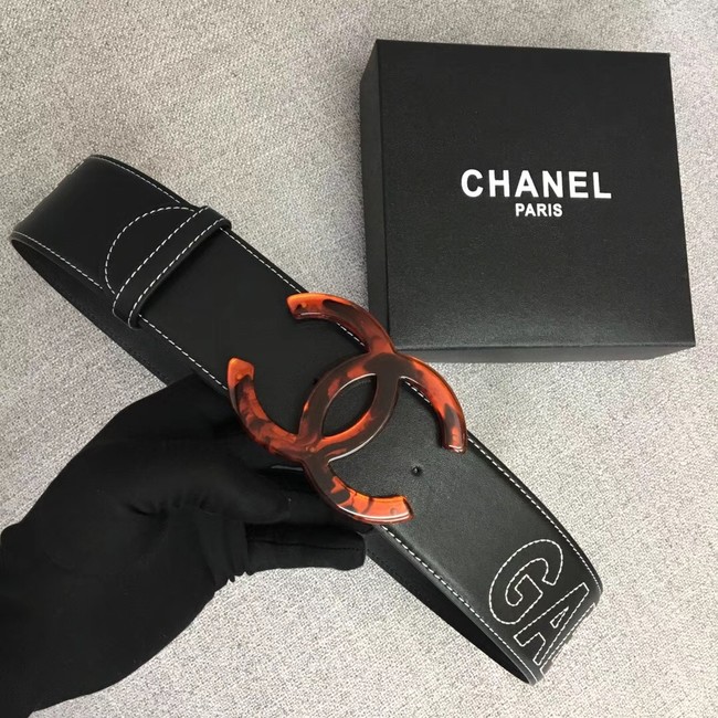 Chanel Wide leather belt with 53 mm CC4268 black