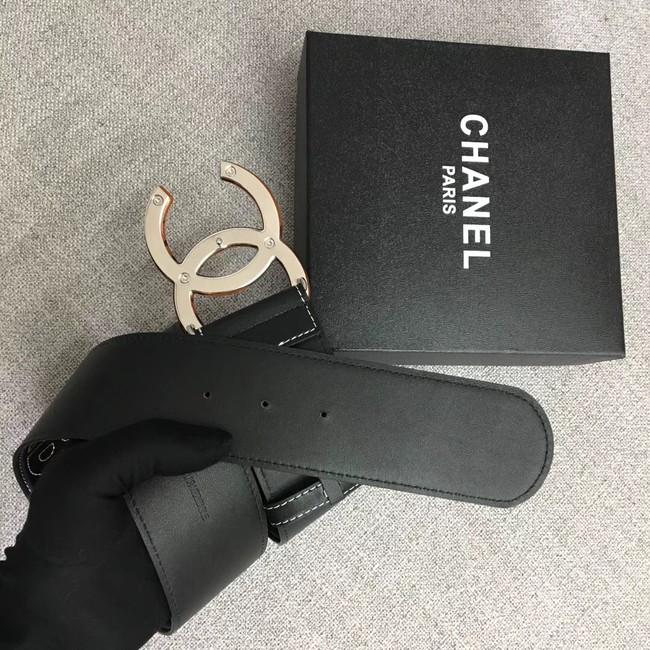 Chanel Wide leather belt with 53 mm CC4268 black