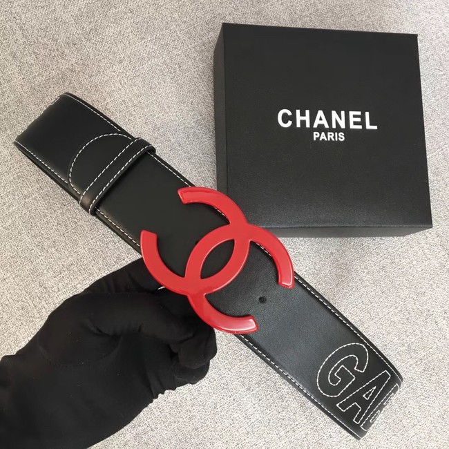 Chanel Wide leather belt with 53 mm CC4269 black