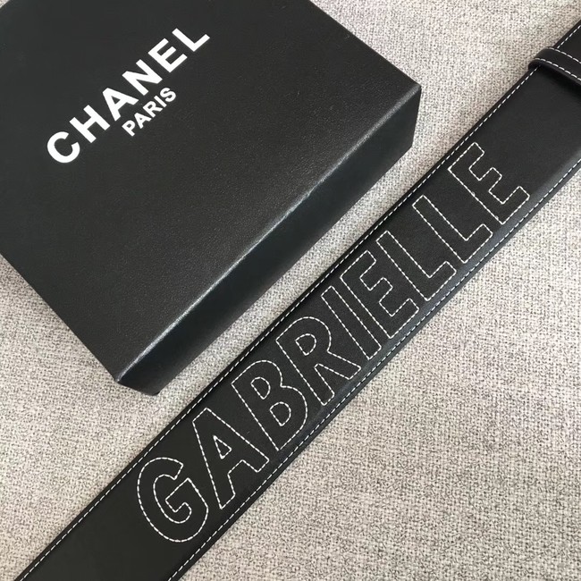 Chanel Wide leather belt with 53 mm CC4269 black