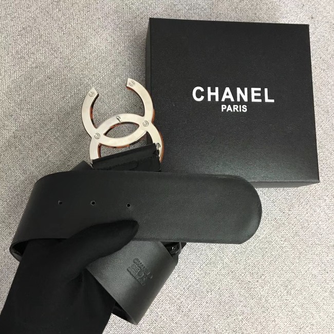 Chanel Wide leather belt with 53 mm CC4270 black