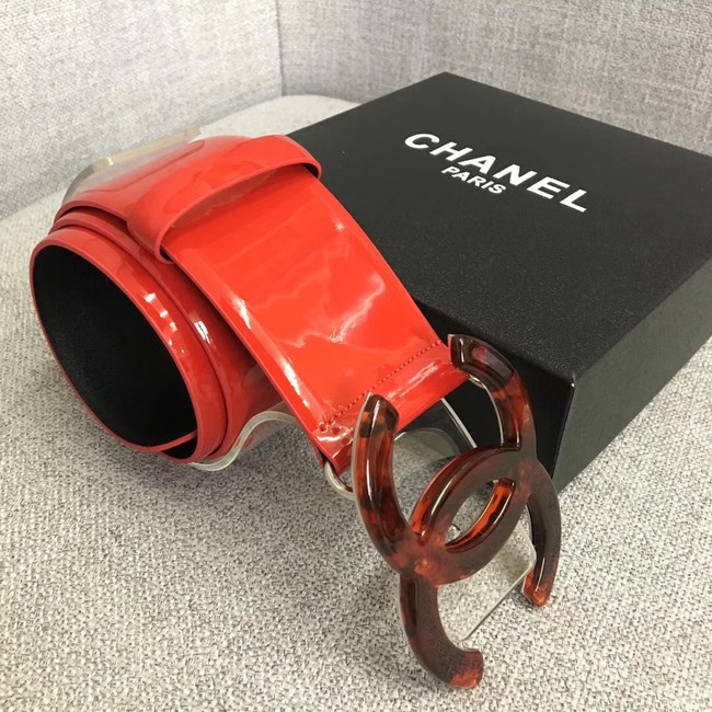 Chanel Wide leather belt with 53 mm CC4270 red