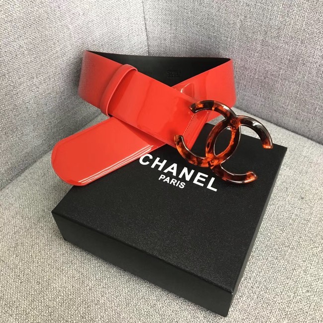 Chanel Wide leather belt with 53 mm CC4270 red