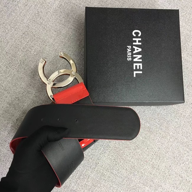 Chanel Wide leather belt with 53 mm CC4270 red