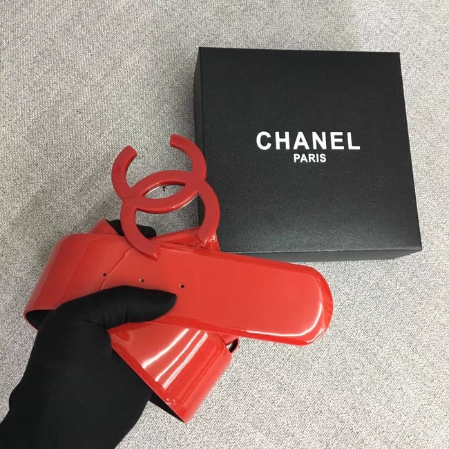 Chanel Wide leather belt with 53 mm CC4271 red