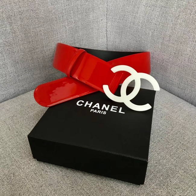Chanel Wide leather belt with 53 mm CC4272 red	