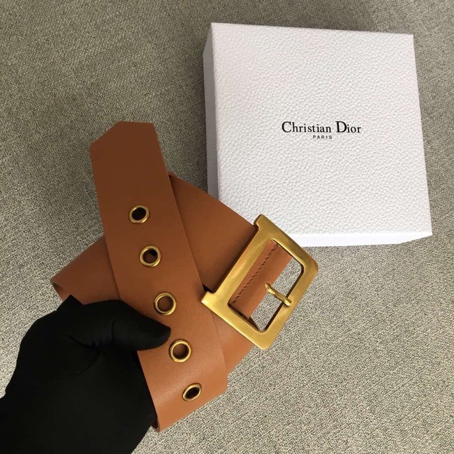Dior Wide leather belt with 50 mm D4261 brown