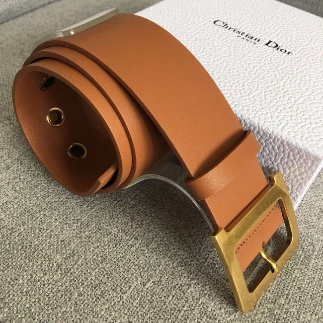 Dior Wide leather belt with 50 mm D4261 brown