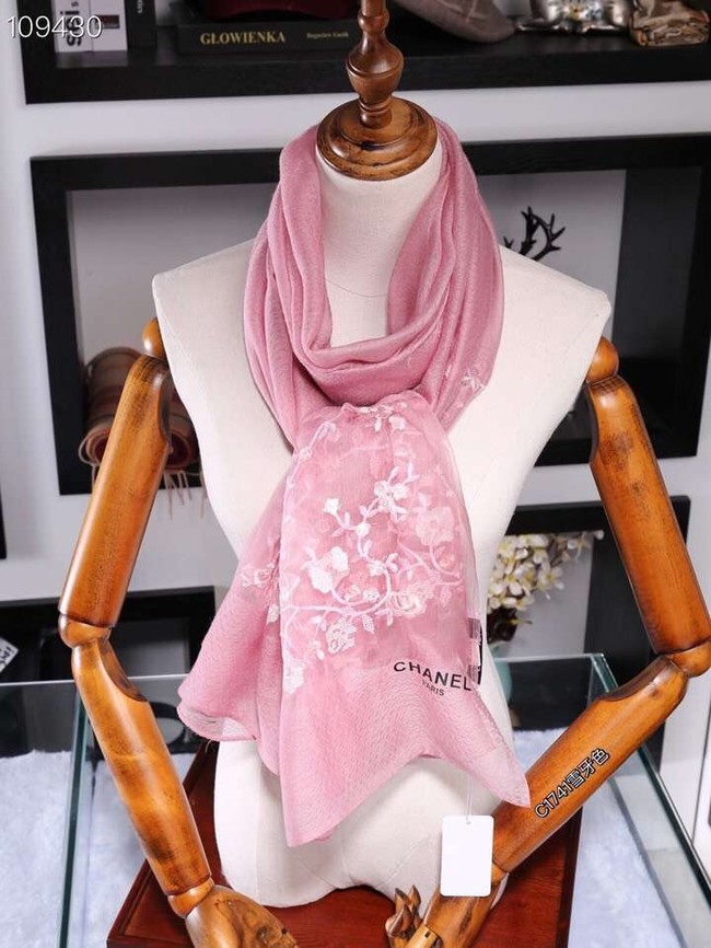 Chanel Cashmere Scarf CH1110B pink