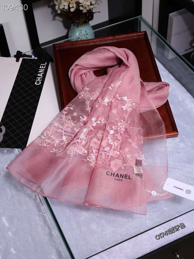 Chanel Cashmere Scarf CH1110B pink