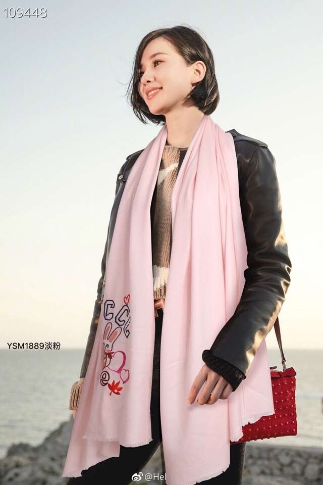 Gucci Cashmere Scarf YSM1889 light pink