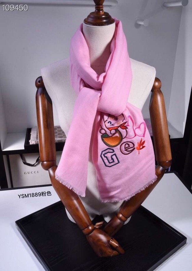 Gucci Cashmere Scarf YSM1889 pink