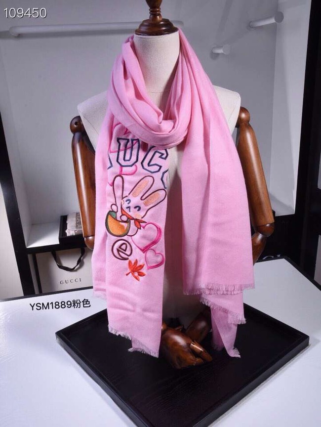 Gucci Cashmere Scarf YSM1889 pink
