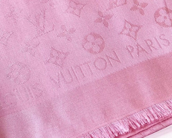 Louis Vuitton MONACO SQUARE Monogram flower pattern silk M71150 Rose Ballerine Pink